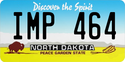 ND license plate IMP464