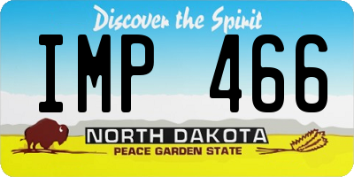 ND license plate IMP466