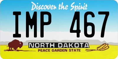 ND license plate IMP467