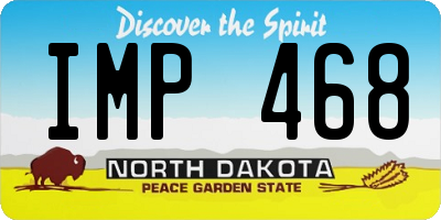 ND license plate IMP468