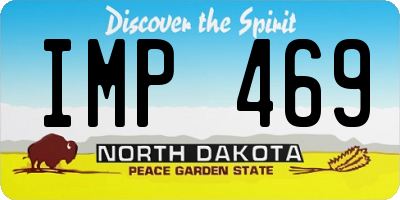 ND license plate IMP469