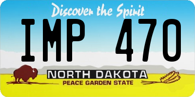ND license plate IMP470