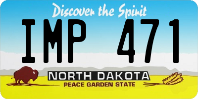 ND license plate IMP471