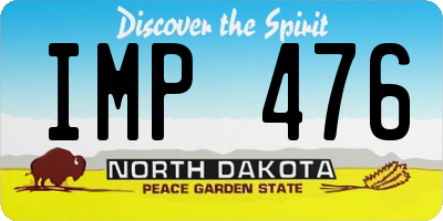 ND license plate IMP476