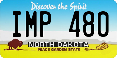 ND license plate IMP480