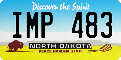 ND license plate IMP483