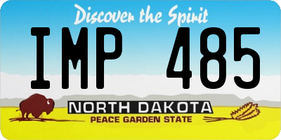 ND license plate IMP485