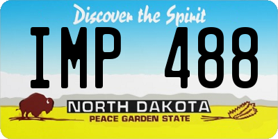 ND license plate IMP488