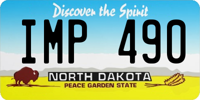 ND license plate IMP490