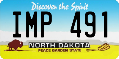 ND license plate IMP491