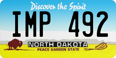 ND license plate IMP492