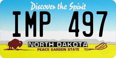ND license plate IMP497