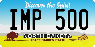 ND license plate IMP500