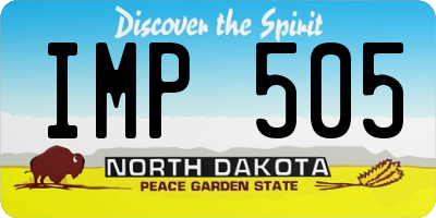 ND license plate IMP505