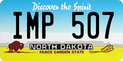 ND license plate IMP507