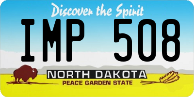ND license plate IMP508