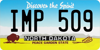 ND license plate IMP509