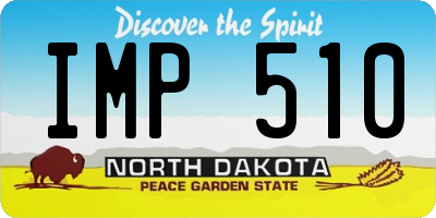 ND license plate IMP510