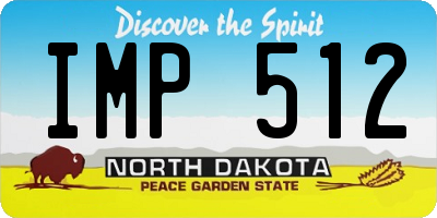 ND license plate IMP512