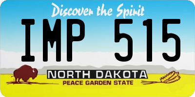 ND license plate IMP515