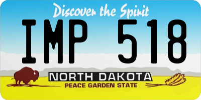 ND license plate IMP518
