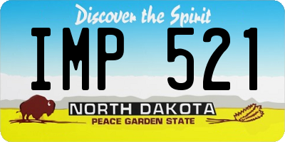 ND license plate IMP521