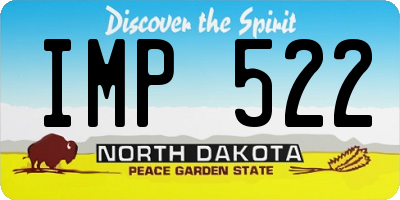 ND license plate IMP522