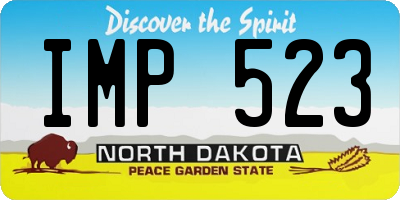 ND license plate IMP523