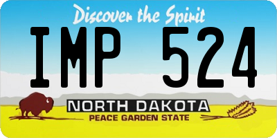 ND license plate IMP524