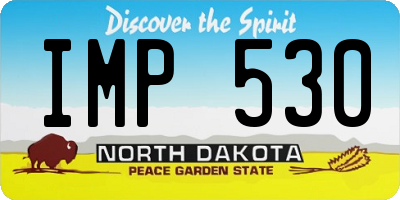 ND license plate IMP530