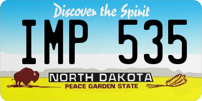ND license plate IMP535