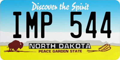 ND license plate IMP544