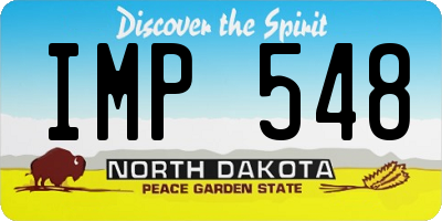 ND license plate IMP548
