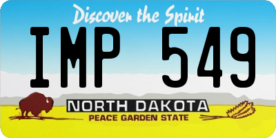 ND license plate IMP549