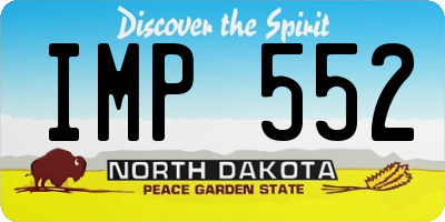 ND license plate IMP552