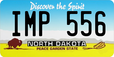 ND license plate IMP556
