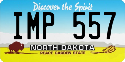 ND license plate IMP557