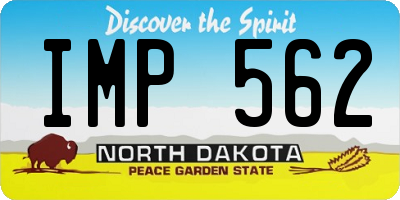 ND license plate IMP562