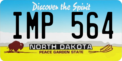 ND license plate IMP564