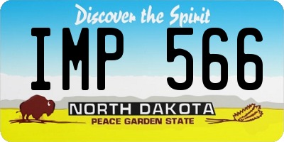 ND license plate IMP566