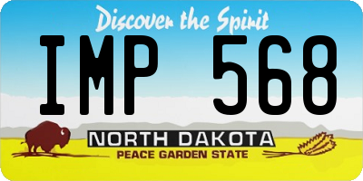 ND license plate IMP568