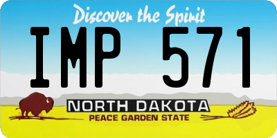 ND license plate IMP571
