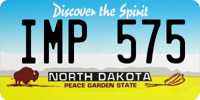 ND license plate IMP575
