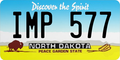 ND license plate IMP577