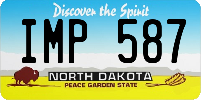 ND license plate IMP587