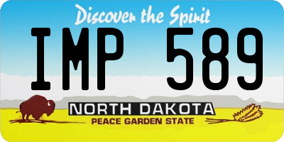 ND license plate IMP589