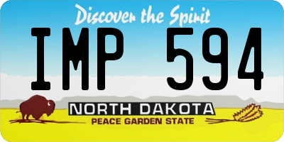 ND license plate IMP594