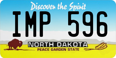 ND license plate IMP596