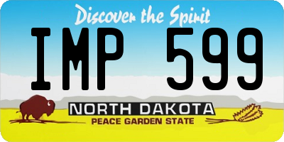 ND license plate IMP599