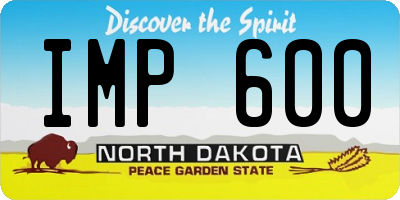 ND license plate IMP600